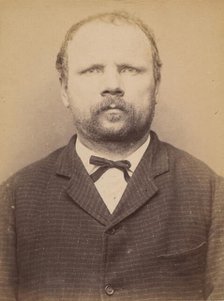 Miaglia. Bernard. 41 ans, né à Giaglione (Italie). Cordonnier. Anarchiste. 9/3/94., 1894. Creator: Alphonse Bertillon.