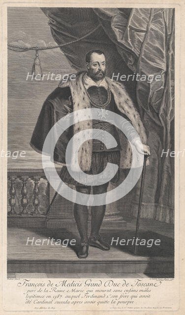 Portrait of Francesco I de' Medici, Grand Duke of Tuscany, ca. 1707. Creators: Gerard Edelinck, Jean-Marc Nattier.