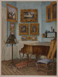 The Music Room of Fanny Hensel née Mendelssohn (1805-1847), 1849. Creator: Helfft, Julius Eduard (1818-1894).