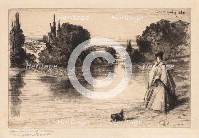 The Towing Path, 1864. Creator: Francis Seymour Haden (British, 1818-1910).