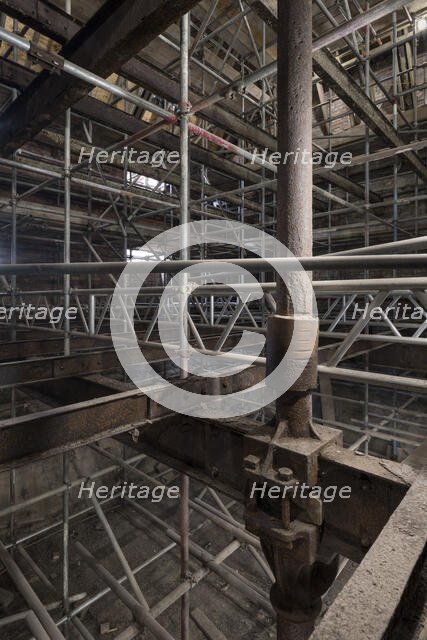 Interior of the kiln, Shrewsbury Flaxmill Maltings, Shropshire, 2019. Creator: Steven Baker.
