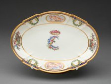 Dish from the Charlotte Louise Service, Sèvres, c. 1774. Creators: Sèvres Porcelain Manufactory, Charles Buteux le Père.