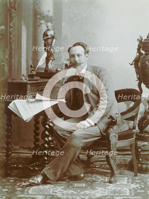 Portrait of the organist and composer Fernand de La Tombelle (1854-1928), 1890. Creator: Photo studio E. Dorsène, Périgueux  .