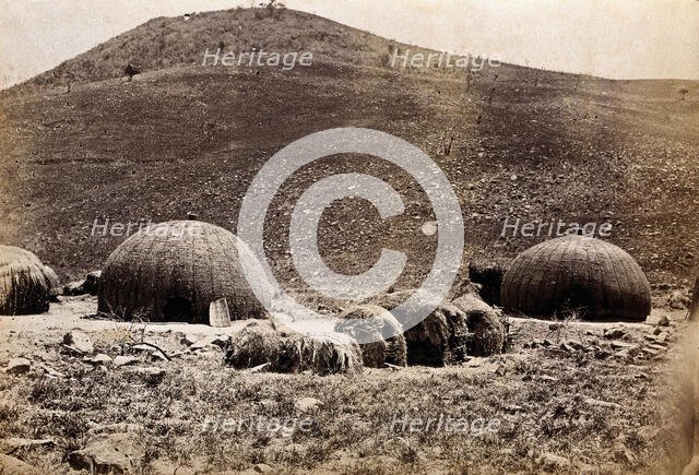 Natal, South Africa: traditional kraal huts, 19th century. Creator: Unknown.