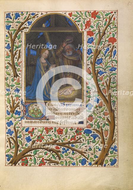 The Nativity; Katherine Hours, about 1480-1485. Creator: Jean Bourdichon.