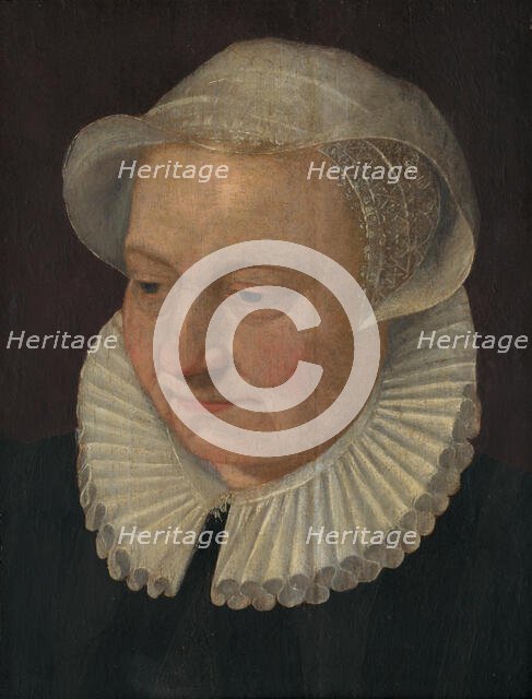 Head of an Old Woman in a Bonnet, 1600-1615. Creator: Unknown.