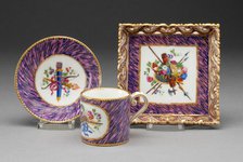 Coffee Cup, Saucer, and Tray, Sèvres, 1761. Creator: Sèvres Porcelain Manufactory.