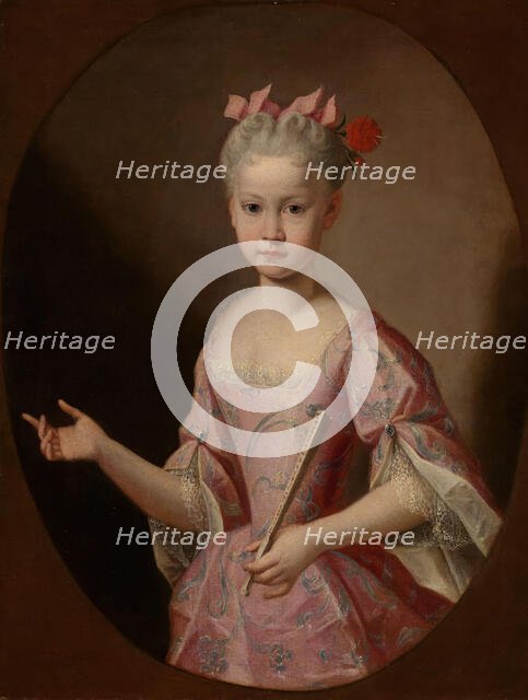 Young Woman with a Fan, 1st half of 18th century. Creator: Unknown.