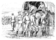 The Easter Volunteer Manoeuvres: utility of our transport service on a hot field day, 1890. Creator: Unknown.