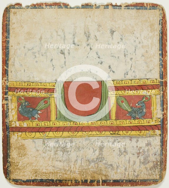 Peacock Throne, from a Set of Initiation Cards (Tsakali), 14th/15th century. Creator: Unknown.