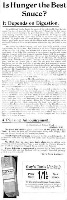 Advertisement for Guy's Tonic, 1898. Creator: Unknown.