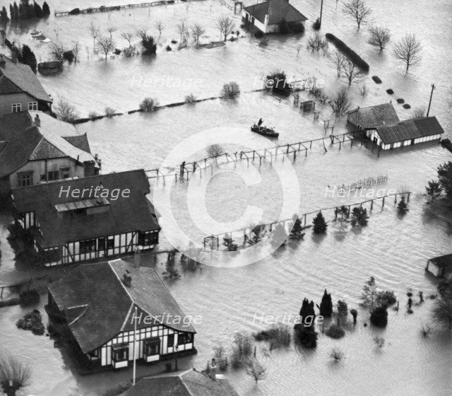 Flooding of the River Thames near Windsor, Berkshire, 1947. Artist: Aerofilms.