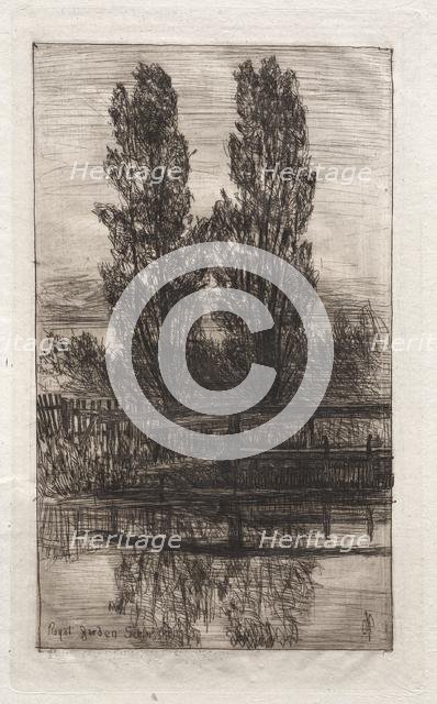 Poplars, Royal Garden, Schleissheim, 1879. Creator: Otto H. Bacher (American, 1856-1909).