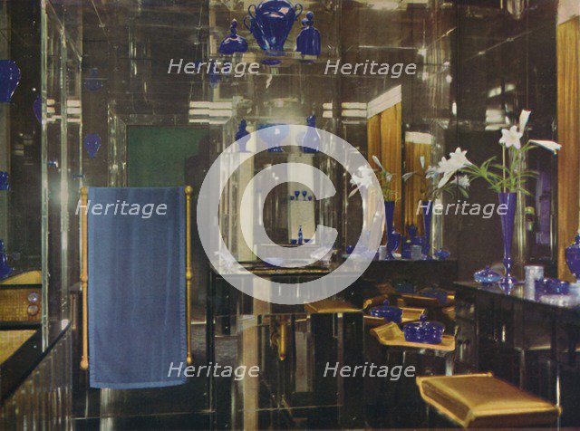 'The bathroom at Gayfere House, London', 1936. Artist: Unknown.