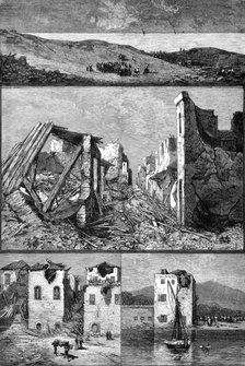 Ruins in Chios after the late disastrous earthquake, 1881. Creator: Unknown.
