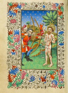 The Martyrdom of Saint Sebastian; Book of Hours, about 1430-1440. Creator: Fastolf Master.