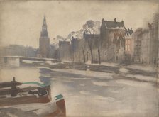 View over the Oude Schans on the Montelbaanstoren, 1870-1923. Creator: Willem Witsen.