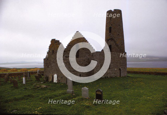 Church of St. Magnus, 12th century, Isle of Egilsay, Orkney, Scotland, 20th century. Artist: CM Dixon.