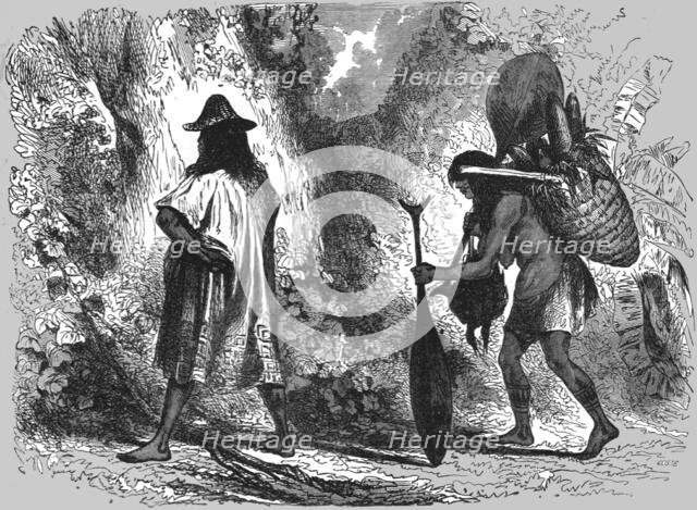 'A Panos Indian and his Wife on a Journey; Lima and the Andes', 1875. Creator: Unknown.