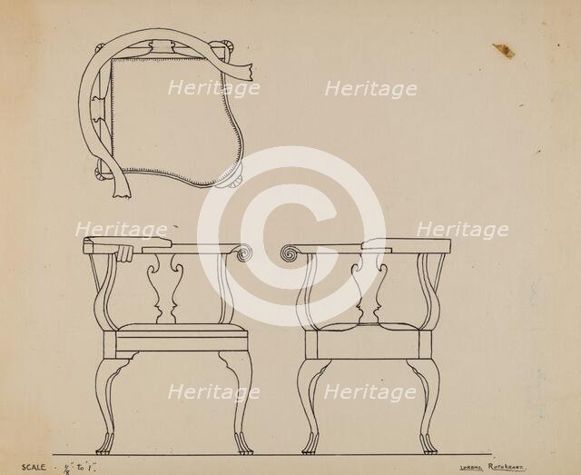 Corner chair, probably 1936. Creator: Lorenz Rothkranz.