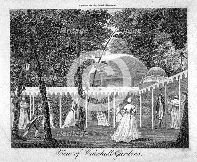 Vauxhall Gardens, Lambeth, London, c1750. Artist: Anon