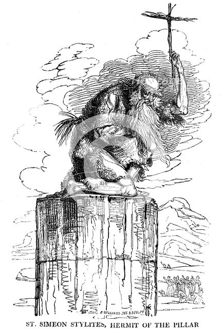 St Simeon Stylites, Hermit of the Pillar, 5th century (1825). Artist: Unknown