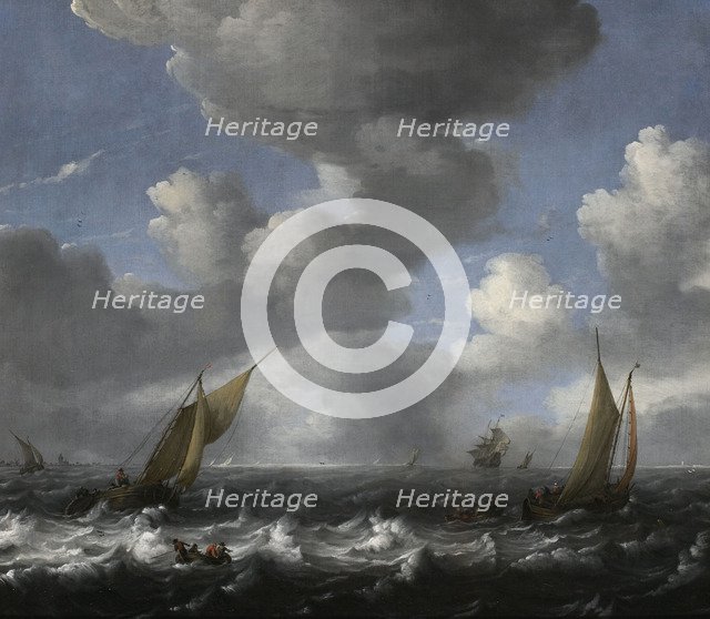 Seascape with Fishing Boats. Artist: Bakhuizen, Ludolf (1630-1708)