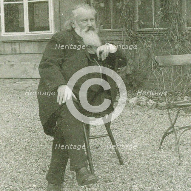 Portrait of the composer Johannes Brahms (1833-1897), 1894. Artist: Fellinger, Maria (1849-1925)