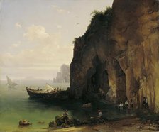 Sorrento coast, 1829-1830. Creator: Thomas Ender.