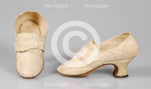 Shoes, British, 1750-69. Creator: Unknown.