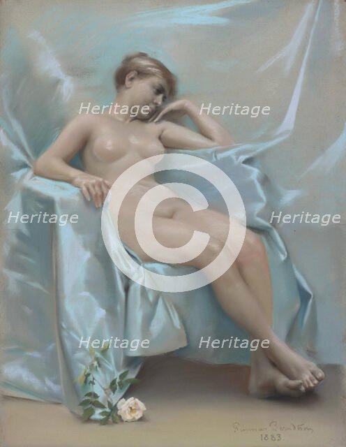 Nude female model, 1883. Creator: Gunnar Berndtson.