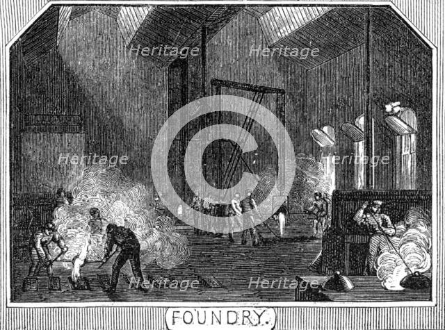 Royal Small Arms Factory, Enfield: Foundry, 1861. Creator: William James Palmer.