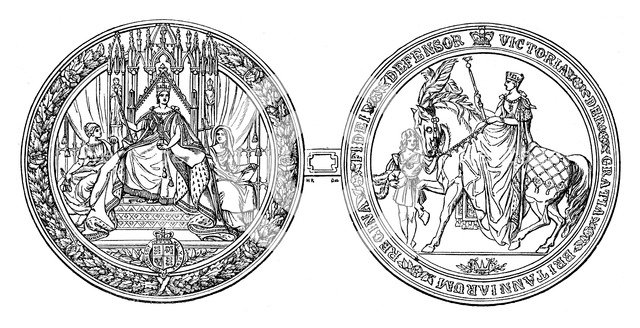 The Great Seal of Queen Victoria, c1895. Artist: Unknown