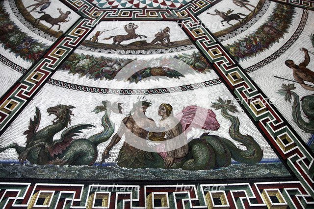 Floor mosaic in the Pavilion Hall, State Hermitage Museum, St Petersburg, Russia, 1847-1851. Artist: Andrei Ivanovich Stakenschneider