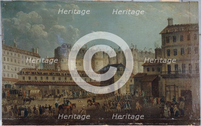 Demolition of the Bastille, July 17, 1789. Creator: Pierre-Antoine Demachy.