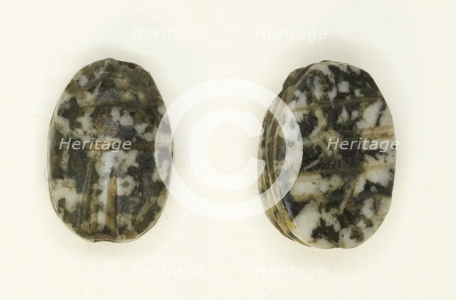 Scarab: Linear Motifs, Egypt, First Intermediate Period-Early Middle Kingdom, Dynasties 9-12... Creator: Unknown.