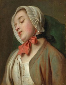 Sleeping young woman, Mid of the 18th cen. Creator: Rotari, Pietro Antonio (1707-1762).
