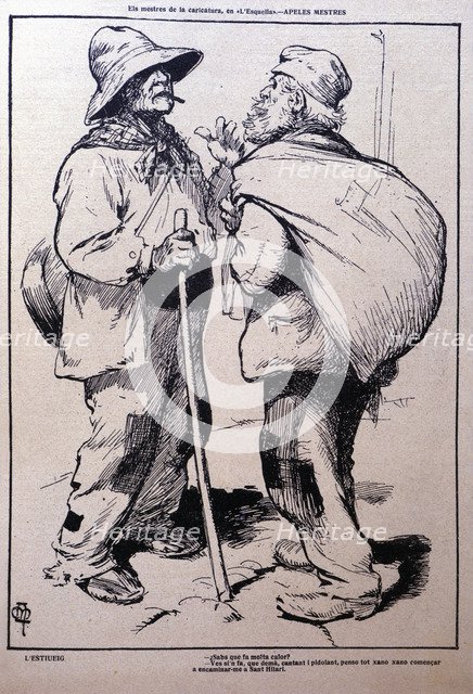  'L'Esquella de la Torratxa', Núm. 2000, Barcelona, April 27, 1917. Caricature for this satirical…