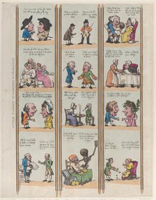 Grotesque Borders for Rooms & Halls, Plate 15, 1799., 1799. Creator: Thomas Rowlandson.