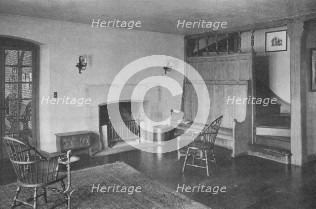 Lobby and stairs to women's lockers, Oakland Golf Club, Bayside, New York, 1923. Artist: Unknown.