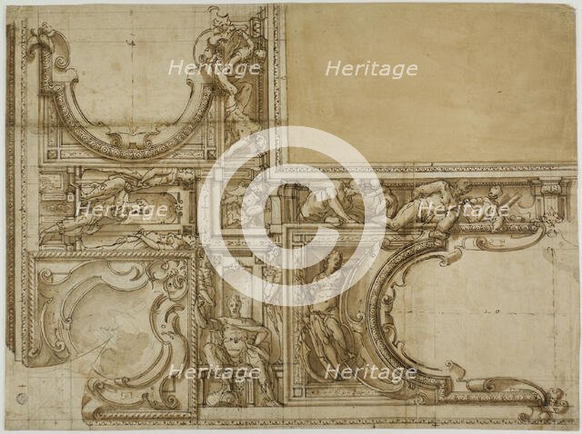 Design for a Ceiling Decoration, 1590/1614. Creator: Lazzaro Tavarone.