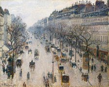 The Boulevard Montmartre on a Winter Morning, 1897. Creator: Camille Pissarro.