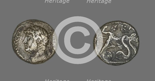 Tetradrachm (Coin) Portraying Emperor Hadrian, 136-137. Creator: Unknown.