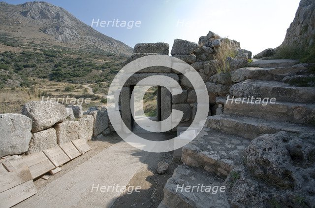 The North Gate (Postern) at Mycenae, Greece. Artist: Samuel Magal