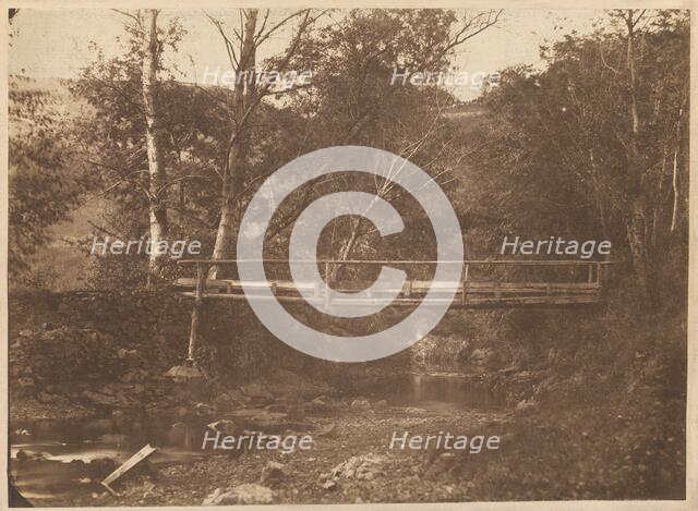 Landscape with Trees and Bridge, c. 1850. Creator: Unknown.