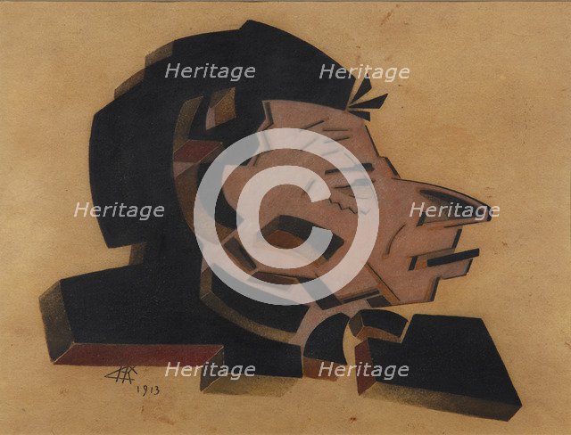 Portrait of Vsevolod Meyerhold (1874-1940), 1913. Artist: Kulbin, Nikolai Ivanovich (1868-1917)