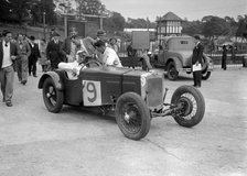 Frazer-Nash 1496 cc stripped for racing at Brooklands. Artist: Bill Brunell.