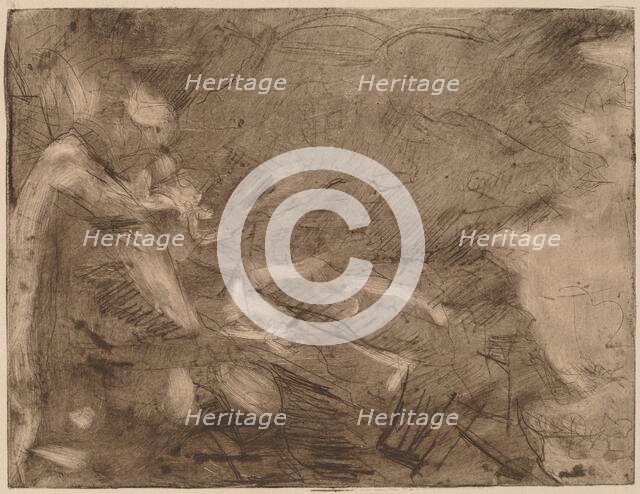 Mountain Stream with Bathers, 1934. Creator: Ernst Kirchner.