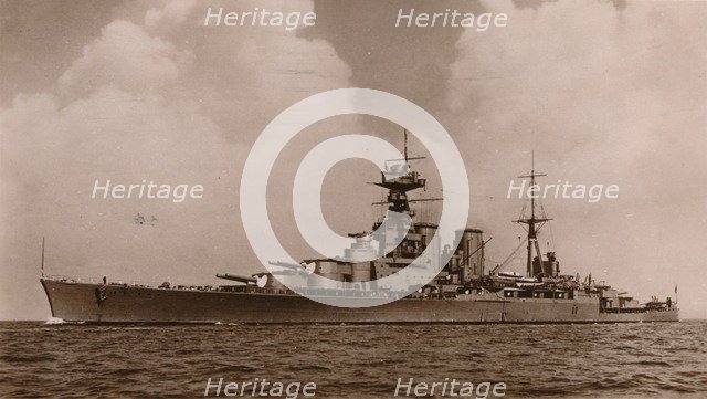 'H.M.S. Hood', 1935. Artist: Unknown.