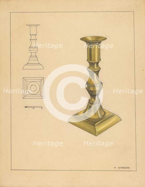 Candlestick, c. 1936. Creator: Philip Johnson.